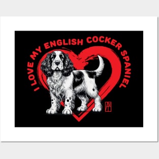 I Love My English Cocker Spaniel - I Love my dog - Energetic dog Posters and Art